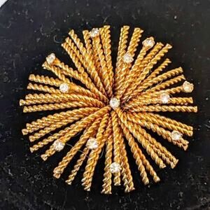 Vintage 1950s Unsigned Bergere Starburst Fireworks Brooch